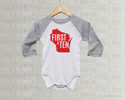 Wisconsin Badgers Baby One Piece - First and 10 Wisconsin