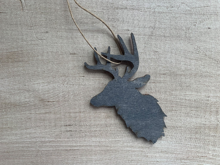 Deer Buffalo Plaid Ornament