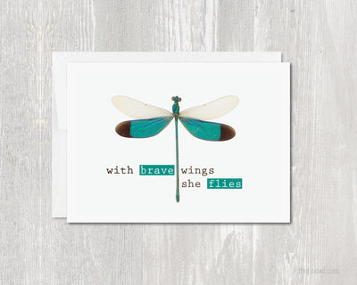 Greeting Card - With Brave Wings She Flies