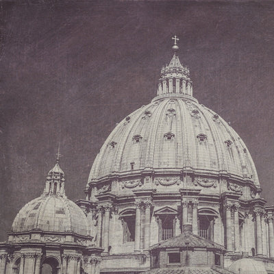 St. Peter's Basilica Dome Black & White Photograph
