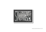 Saint Paul Map Vinyl Sticker