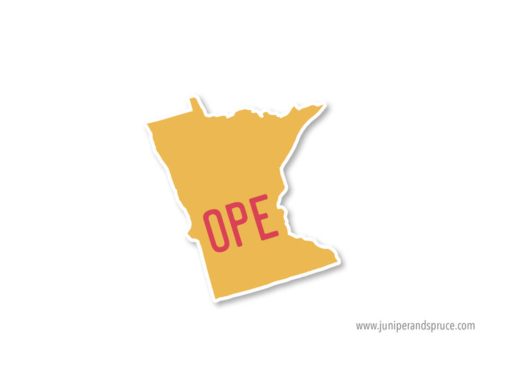 Minnesota Ope Vinyl Sticker