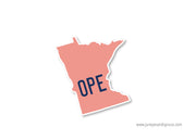 Minnesota Ope Vinyl Sticker