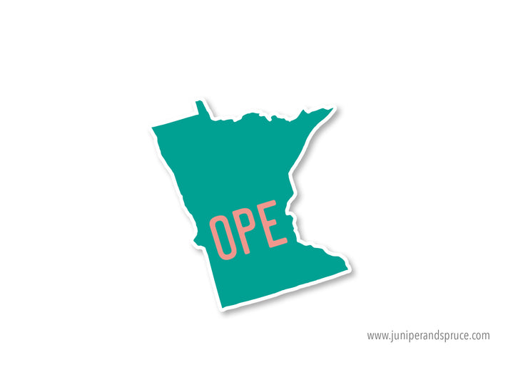 Minnesota Ope Vinyl Sticker