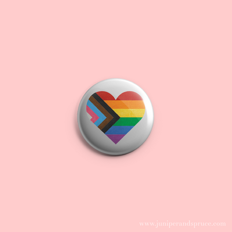 Button - Inclusive Pride Heart