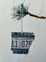 Arkansas Vintage License Plate Ornament Magnet