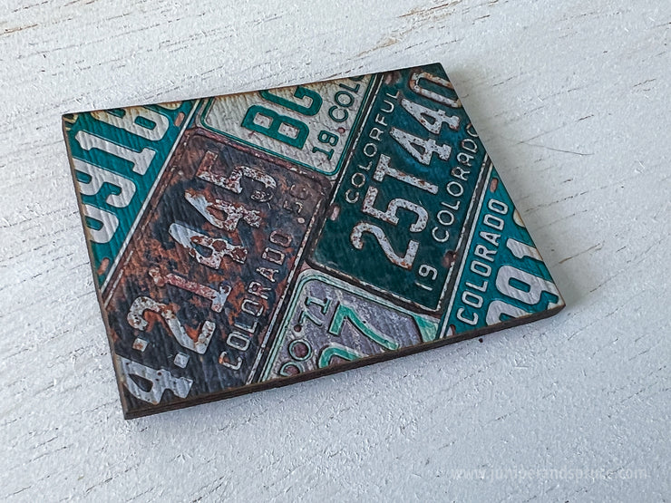 Colorado Vintage License Plate Ornament Magnet