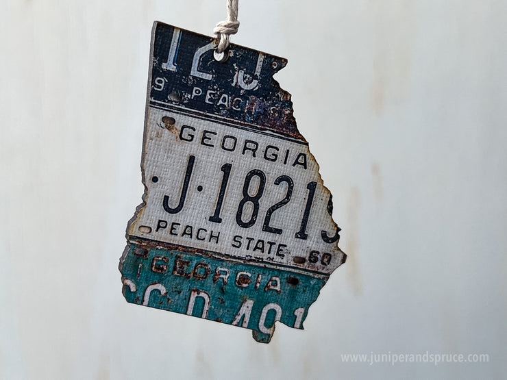 Georgia Vintage License Plate Ornament Magnet