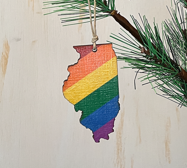 Illinois Pride Ornament Magnet
