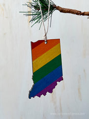 Indiana Pride Ornament Magnet