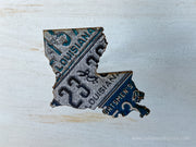 Louisiana Vintage License Plate Ornament Magnet