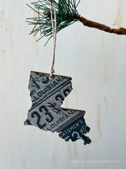 Louisiana Vintage License Plate Ornament Magnet