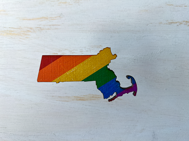 Massachusetts Pride Ornament Magnet