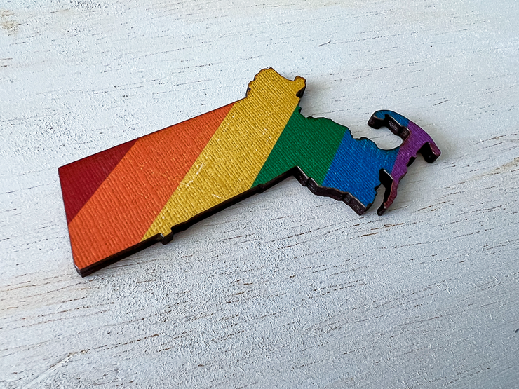 Massachusetts Pride Ornament Magnet