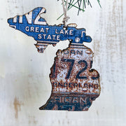 Michigan Vintage License Plate Ornament Magnet