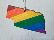 Nebraska Pride Ornament Magnet