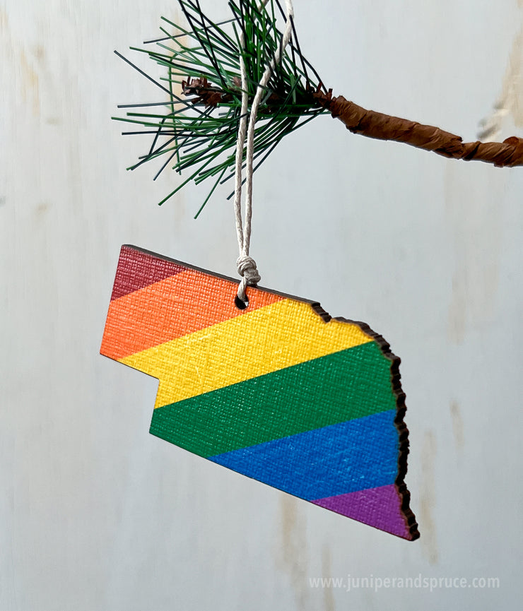 Nebraska Pride Ornament Magnet