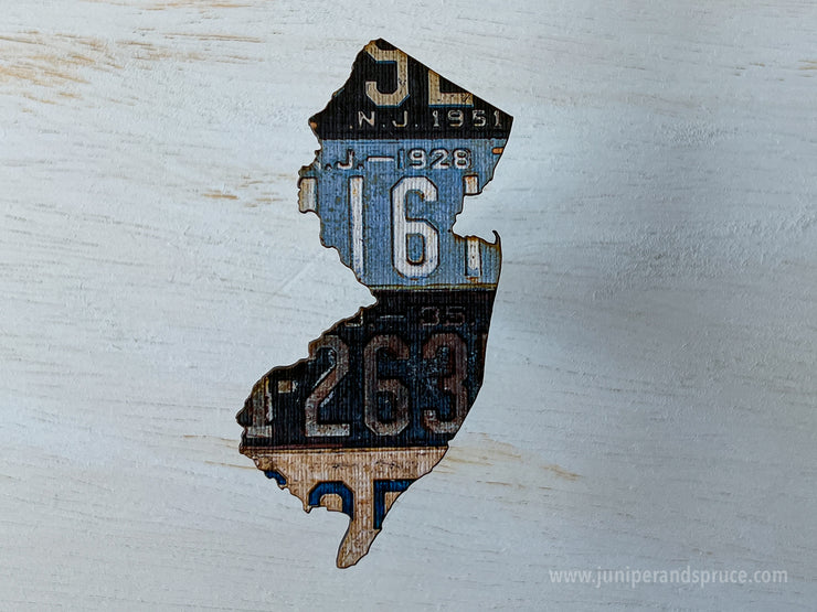 New Jersey Vintage License Plate Ornament Magnet