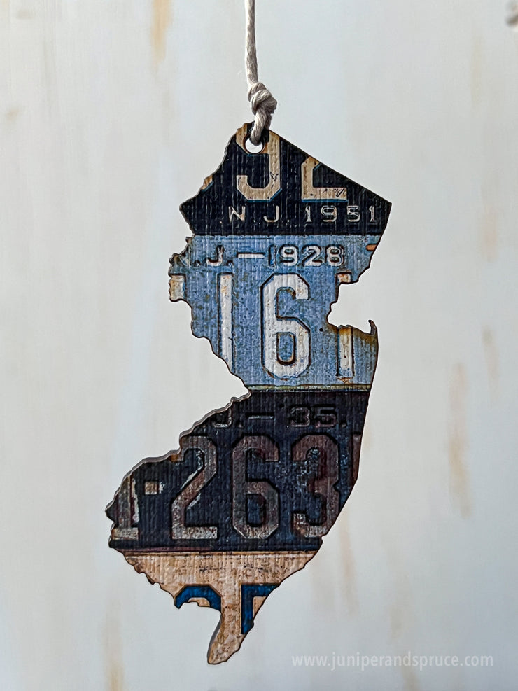 New Jersey Vintage License Plate Ornament Magnet