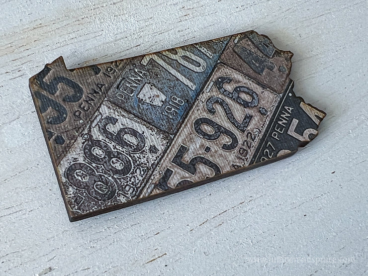 Pennsylvania Vintage License Plate Ornament Magnet