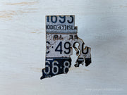 Rhode Island Vintage License Plate Ornament Magnet