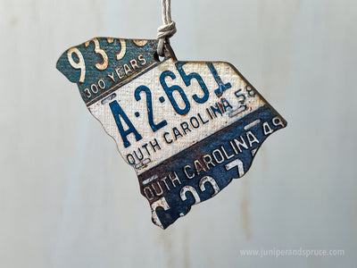 South Carolina Vintage License Plate Ornament Magnet