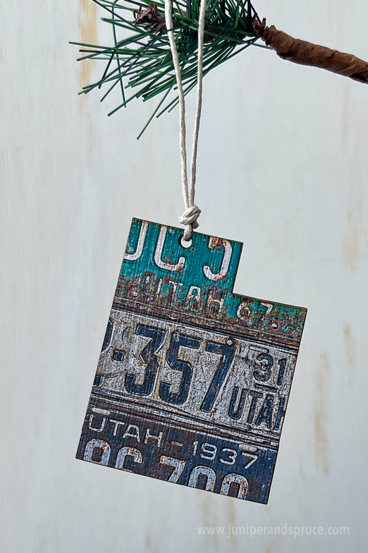 Utah Vintage License Plate Ornament Magnet