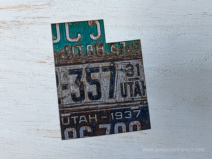 Utah Vintage License Plate Ornament Magnet