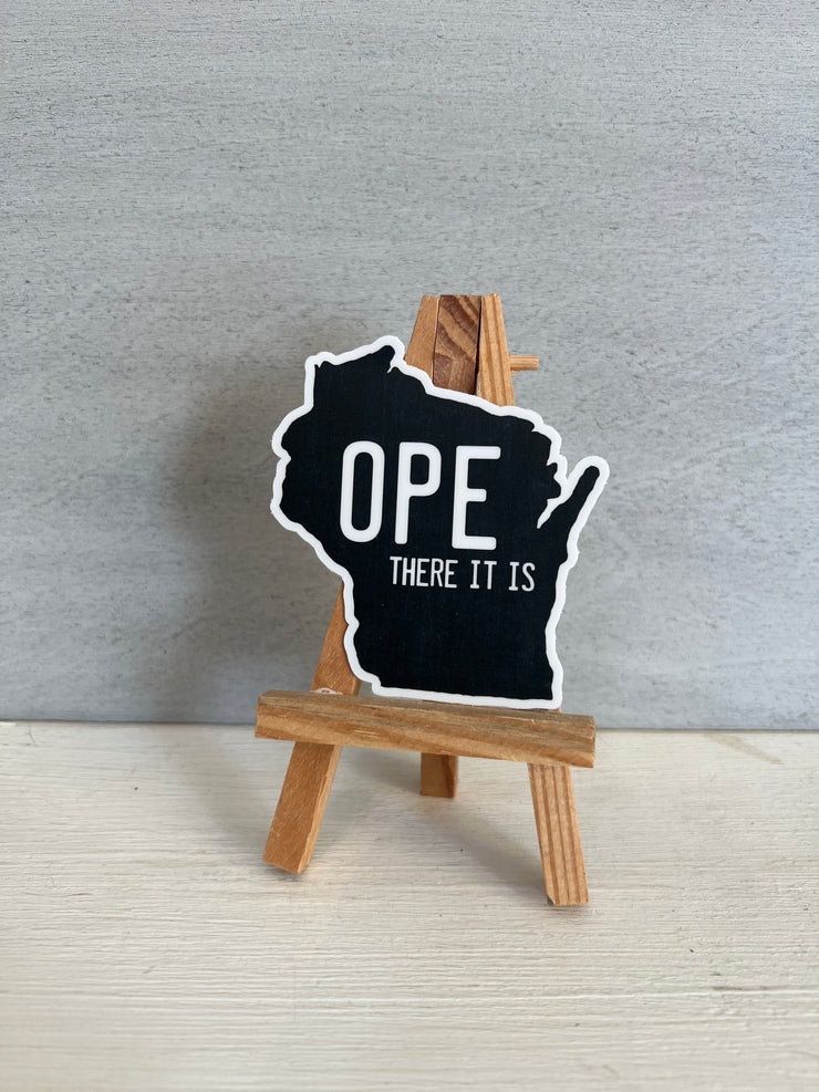 Wisconsin Ope There It Is Vinyl Sticker