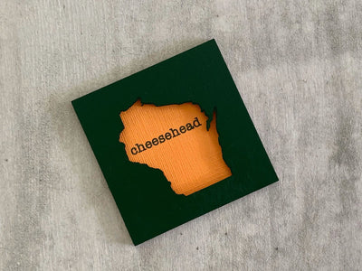 Wisconsin Cheesehead Green Bay Packers Art Magnet