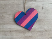 Bisexual Pride Ornament - Heart
