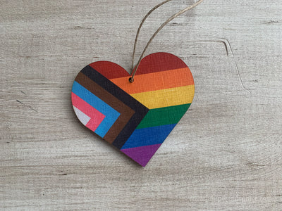 Progress Pride Ornament - Heart