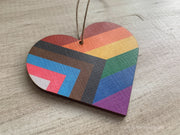 Progress Pride Ornament - Heart