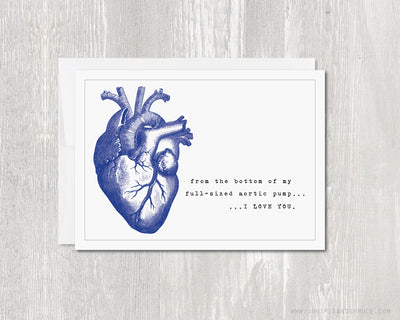 Greeting Card - I Love You Anatomical Heart