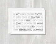 Greeting Card - Be Excellent To Each Other - Bill and Ted