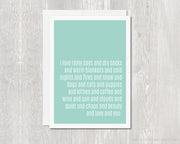 Greeting Card - I Love Rainy Days and You