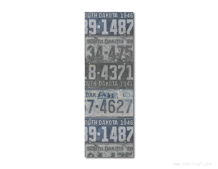 Bookmark - Vintage South Dakota License Plates