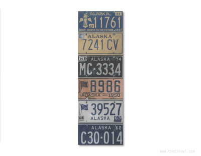 Bookmark - Vintage Alaska License Plates