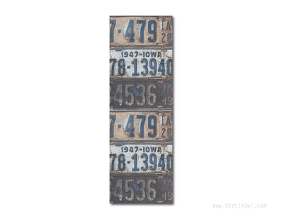 Bookmark - Vintage Iowa License Plates