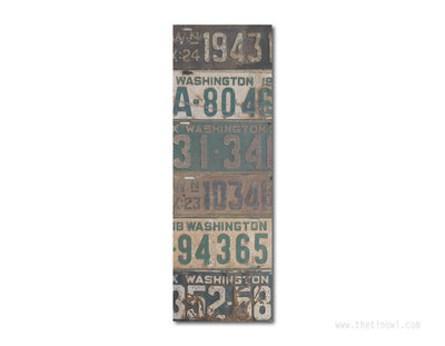 Bookmark - Vintage Washington License Plates