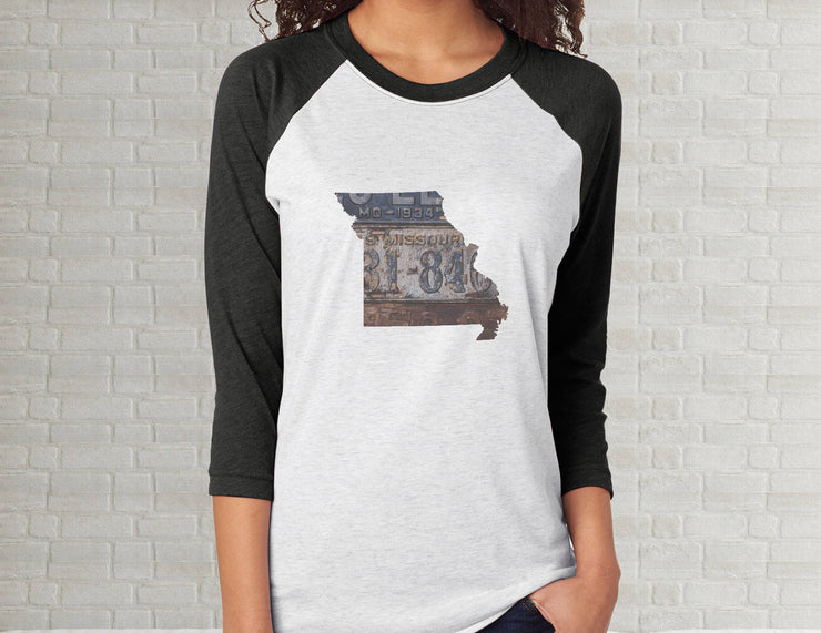 Missouri Raglan T-Shirt | Adult Unisex Tee Shirt