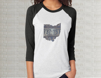 Ohio Raglan T-Shirt | Adult Unisex Tee Shirt