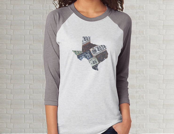 Texas Raglan T-Shirt | Adult Unisex Tee Shirt