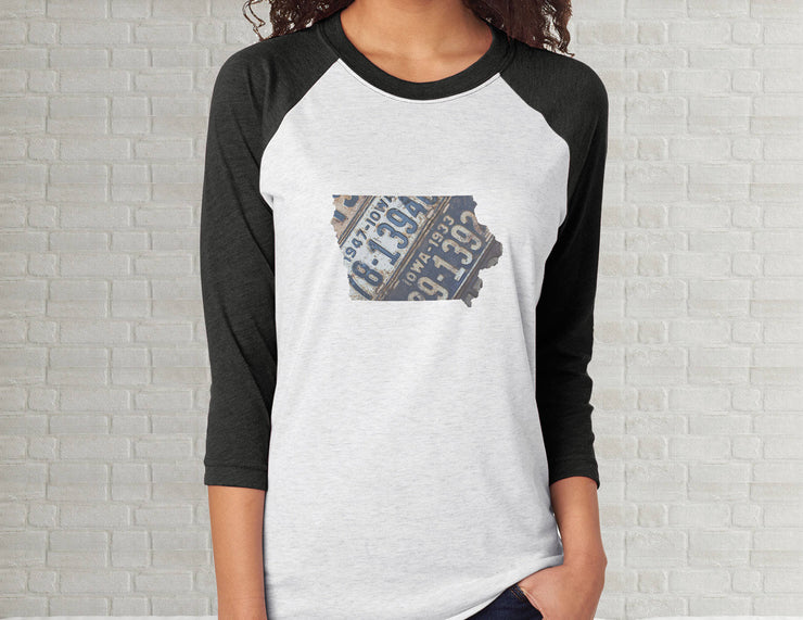 Iowa Raglan T-Shirt | Adult Unisex Tee Shirt