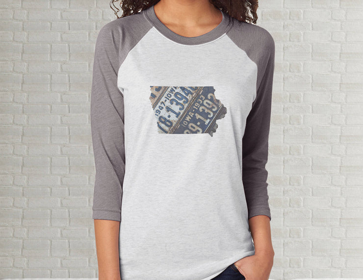 Iowa Raglan T-Shirt | Adult Unisex Tee Shirt