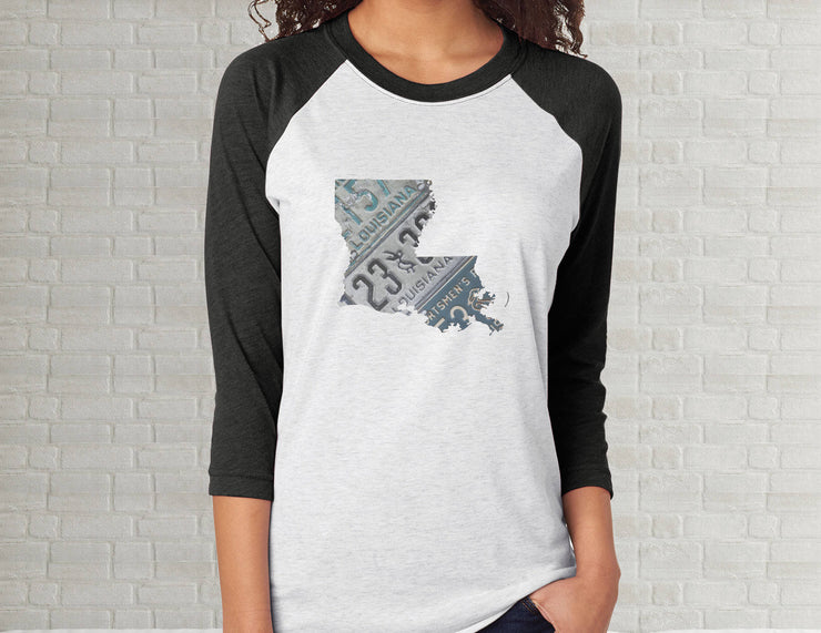 Louisiana Raglan T-Shirt | Adult Unisex Tee Shirt