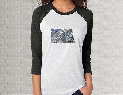 North Dakota Raglan T-Shirt | Adult Unisex Tee Shirt