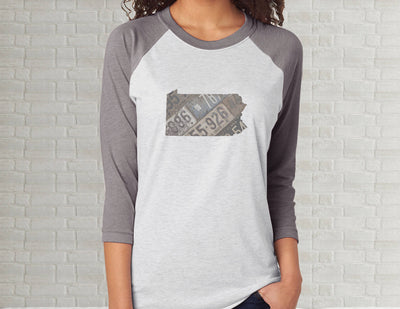 Pennsylvania Raglan T-Shirt | Adult Unisex Tee Shirt