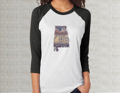 Alabama Raglan T-Shirt | Adult Unisex Tee Shirt