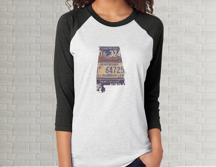 Alabama Raglan T-Shirt | Adult Unisex Tee Shirt